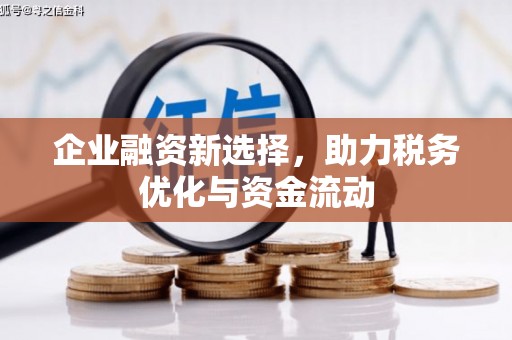 上城企业融资新选择，助力税务优化与资金流动