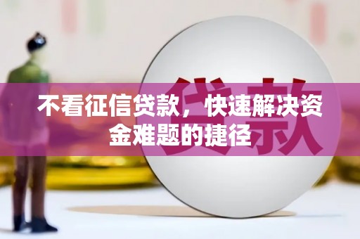 上城不看征信贷款，快速解决资金难题的捷径
