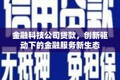 上城金融科技公司贷款，创新驱动下的金融服务新生态