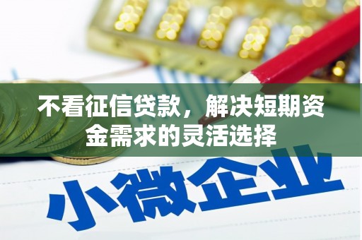 上城不看征信贷款，解决短期资金需求的灵活选择