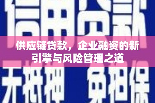 上城供应链贷款，企业融资的新引擎与风险管理之道