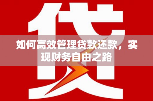 上城如何高效管理贷款还款，实现财务自由之路