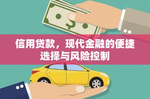 上城信用贷款，现代金融的便捷选择与风险控制