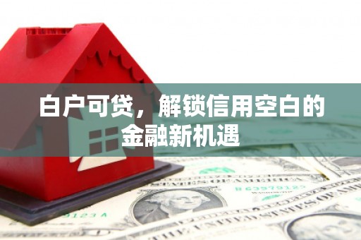 上城白户可贷，解锁信用空白的金融新机遇
