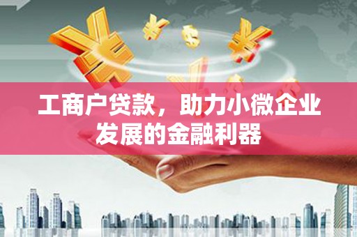 上城工商户贷款，助力小微企业发展的金融利器