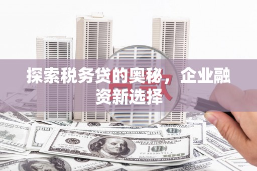 上城探索税务贷的奥秘，企业融资新选择