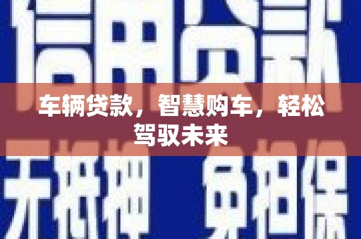 上城车辆贷款，智慧购车，轻松驾驭未来